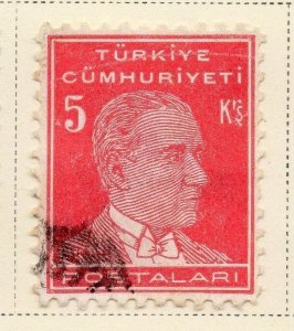 Turkey 1931-38 Early Issue Fine Used 5k. 093007