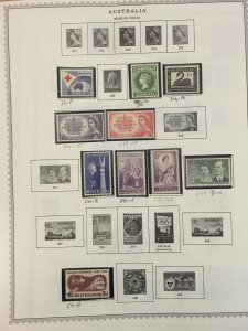 Collection of mint Australia stamps on Minkus pages