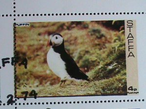 ​SCOTLAND-STAFFA STAMP-1974-WORLD RARE BIRDS CTO FULL-SHEET VERY FINE
