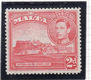 Malta 1938 GVI Early Issue Fine Mint Hinged 2d. 108638