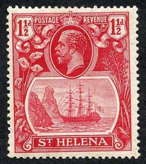 St Helena SG99e 1 1/2d Deep Carmine U/M (Brown Gum)