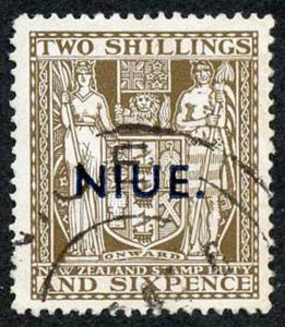 Niue SG79 1941 2/6 Arms wmk NZ Star Fine Used