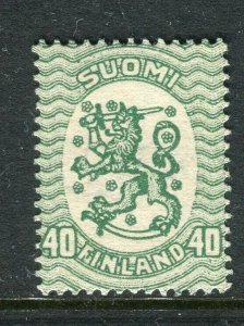FINLAND; 1917-29 early Lion Type fine Mint hinged Shade of 40c. value