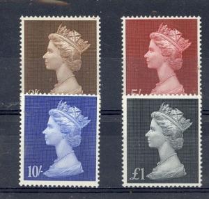 Great Britain Scott MH18-MH21 Mint NH (Catalog Value $20.30)