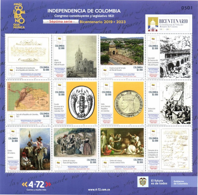 vtahip.​O) 2021 COLOMBIA, INDEPENDENCE OF COLOMBIA, CONSTITUENT CONGRESS OF 1821