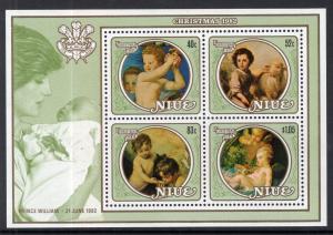 Niue 363a Christmas Souvenir Sheet MNH VF