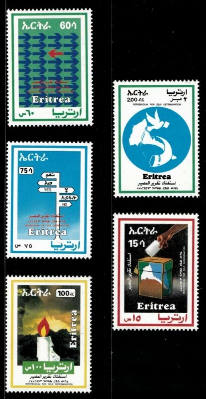 Eritrea 1993 - Referendum for Independence - Set of 5v - Scott 200-04 - MNH