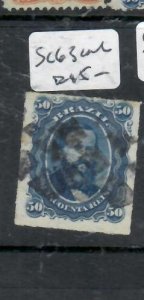 BRAZIL  DOM PEDRO  50R  SC 63  CORK CANCEL   COPY 2     VFU  P0412A H