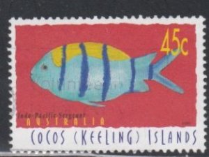 Cocos Islands # 335d, Fish, Used, 1/3 Cat.