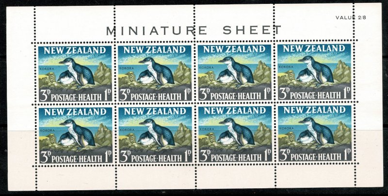NEW ZEALAND 1964 QE II MINI SHEETS MINT (NH) SGMS823b Wmk.98 P.15x14 SUPERB