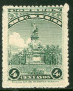 MEXICO 653 4¢ COLUMBUS MONUMENT, UNUSED, H OG. F-VF..