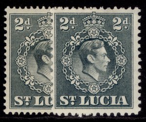 ST. LUCIA GVI SG131 + 131a, 2d PERF VARIETIES, M MINT.