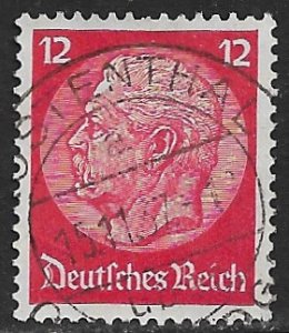 GERMANY 1933-35 12pf HINDENBURG Portrait Issue Sc 422 VFU