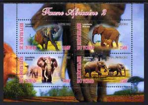 CHAD TCHAD SHEET WILDLIFE ELEPHANTS