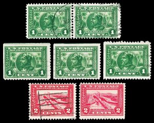 Scott 397, 398 1c-2c Panama-Pacific Issues Used F-VF Cat $12