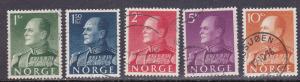 Norway # 370-374, Used Set, 1/2 Cat.