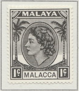 1955 British Protectorate MALACCA 1cMH* Stamp A29P12F31877-