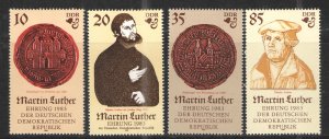 Germany - GDR/DDR 1982 Sc# 2308-2311 MH F - Martin Luther