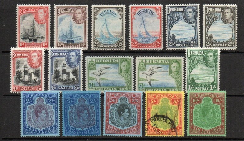 Bermuda - SG# 110 - 115, 116c, 116d, 117d, 118 Used     /     Lot 0424065