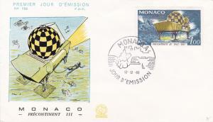 Monaco # 645, Cacheted 1st day, Precontinent III submersible