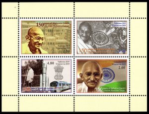 2019 Tajikistan 850-53/B82 150th Birth Anniversary of Mahatma Gandhi