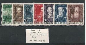 Austria, Postage Stamp, #B245-B251 Mint LH, 1948, JFZ