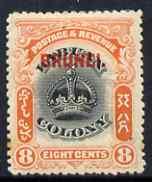 Brunei 1906 opt on Labuan 8c mounted mint SG17