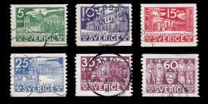 Sweden 1935 Sc 242-47 Used vf National Government Issue