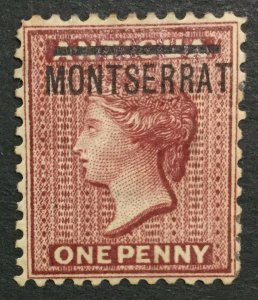 MOMEN: MONTSERRAT SG #6 1884 P12 MINT OG H LOT #194730-2986