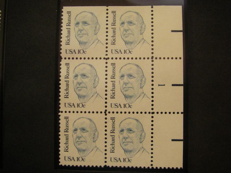 Scott 1844-1869, Great Americans, Complete Plate Blocks of 4 or 6, MNH Beauties