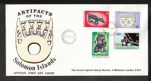 Solomon Islands 312-315 Artifacts 1976 Typed FDC   