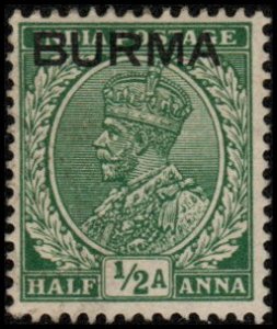 Burma 2 - Mint-NH - 1/2a George V (Gum Scuffs) (1937) (cv $1.20)