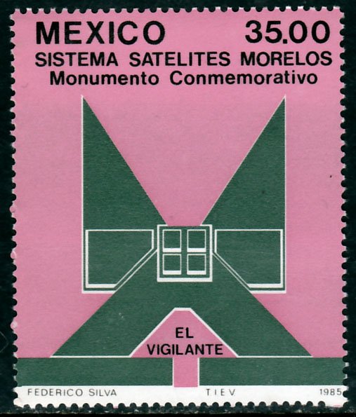 MEXICO 1421 Launch of Morelos II Telecom Satellite, SINGLE MINT, NH. VF.