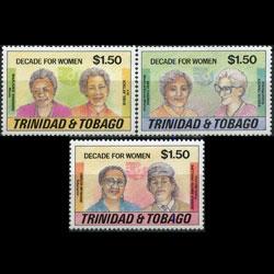TRINIDAD & TOBACO 1985 - Scott# 434-6 Women Set of 3 NH