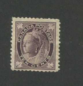 1898 Canada 10 Cent Brown Violet Stamp Scott #73 Queen Victoria CV $600