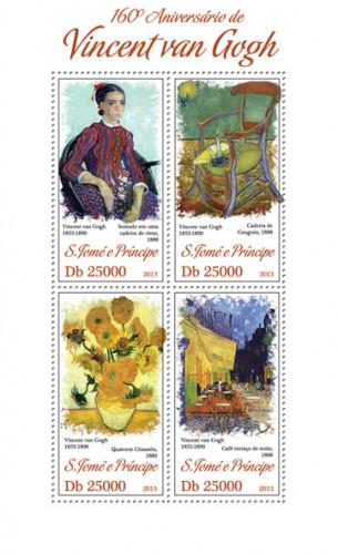SAO TOME E PRINCIPE 2013 SHEET VAN GOGH ART PAINTINGS st13417a