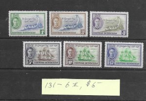 British Honduras #131-136 MH - Stamp Set - CAT VALUE $6.00
