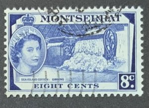 MONTSERRAT 1953 DEFINITIVE 8c SG143 USED