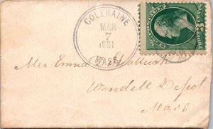 1881 - 3c Stamp - Coleraine, Mass - F74700
