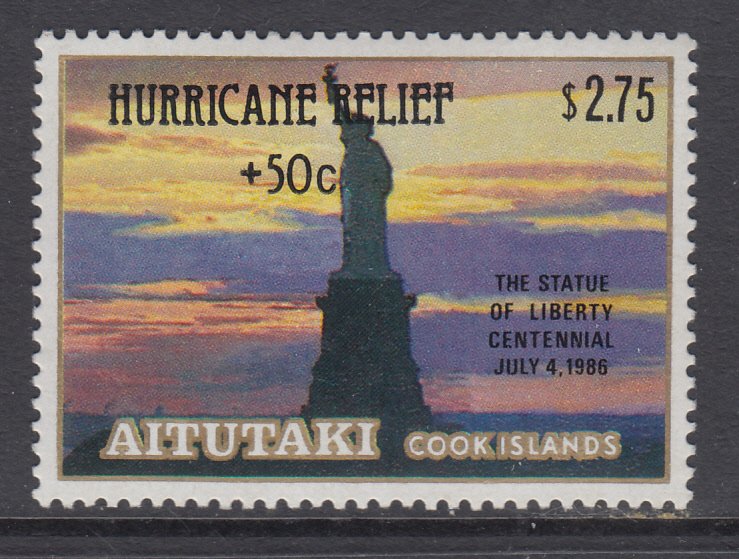 Aitutaki B49 Statue of Liberty MNH VF