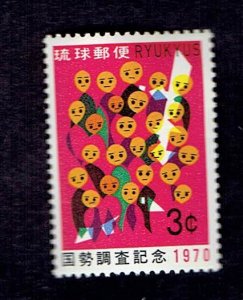 RYUKYU ISLANDS SCOTT#204 1970 3c CENSUS - MNH