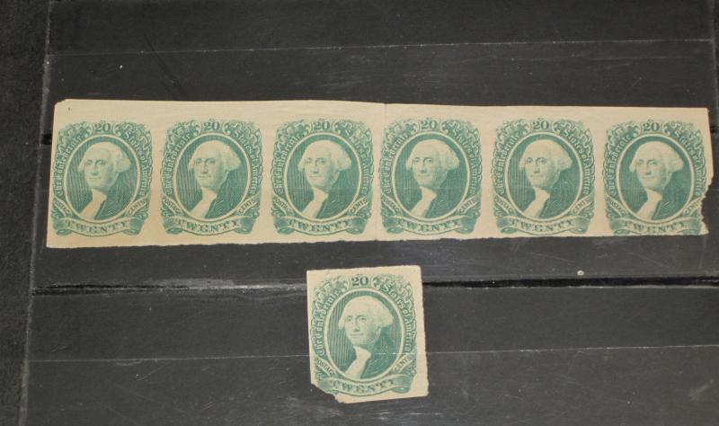 1883 US Confederate States, Washington 20 Cent SC #13 green MNH with Gum