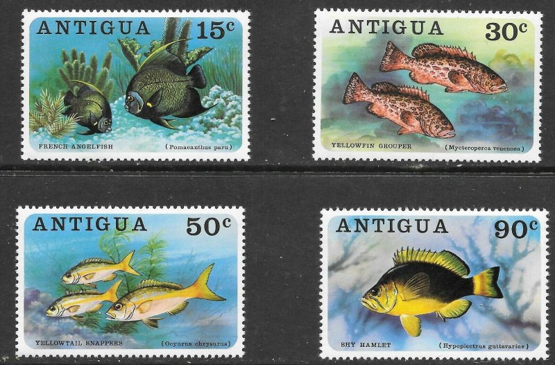 Antigua  (1976)  - Scott # 444 - 447, MNH