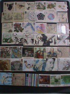 GREAT BRITAIN STAMP: ENGLAND 125 DIFFERENT PICTORIAL  IN 3 PAGES. CATALOG $30+++