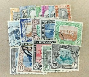 KAPPYSTAMPS SUDAN #98-114 1951 COMPLETE SET USED  GS1269