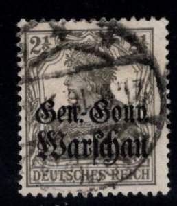 Poland Scott N8 Used German occupation WW1 Overprint