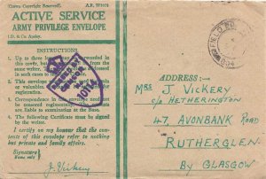 Great Britain Soldier's Free Mail c1946 Field Post Office 804 Germany Soldier...