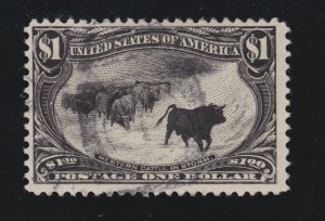 US 292 $1 Trans-Mississippi Used with Light Cancel VF SCV $700