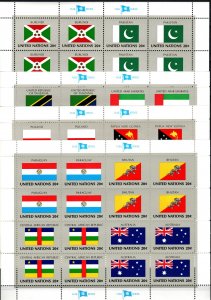 United Nations #425-40  MNH Flag  Sheets CV $16.00 (X2293L)