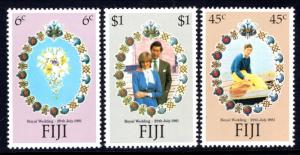 Fiji 442-444 Royal Wedding MNH VF